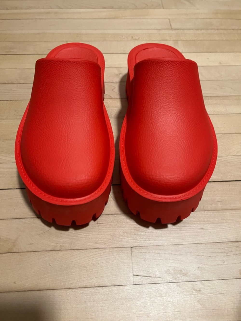Jeffrey Campbell Red Platform Clog Mules - Picture 2 of 4